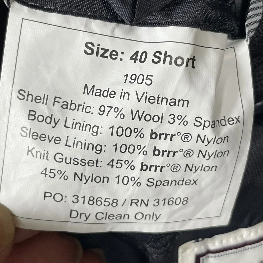 Jos. A. Bank Blazer Men 40 Short Gray Office Travel 1905 Tailored Fit Wool brrr°